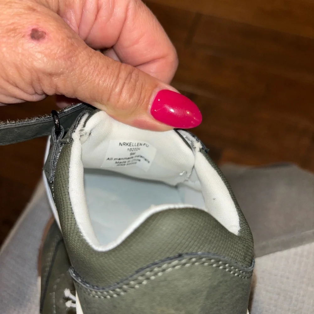 Olive Kids Sneakers with Velcro Straps - Picture 5 of 6